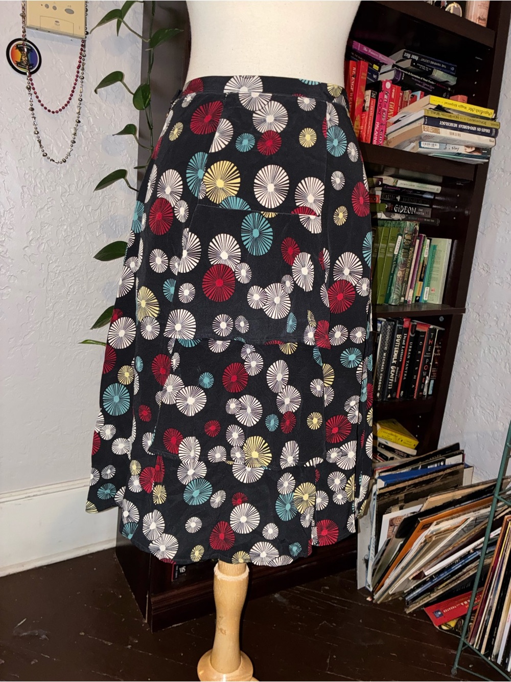 Trashy Diva Pinwheel Silk Skirt Very Rare XS